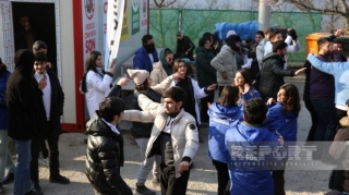 Xankəndi-Laçın yolundakı aksiya iştirakçıları "Yallı" rəqsini oynayıblar  - VİDEO