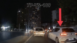 Manevr edib təhlükə yaratdı, sonra isə sağdan ötüb uzaqlaşdı - VİDEO