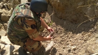 Bakıxanov qəsəbəsində qumbara tapılıb   - VİDEO - FOTO