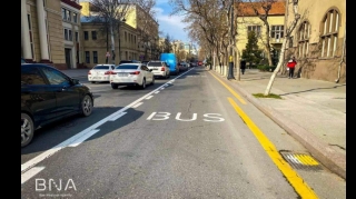 Bakıda daha bir küçədə xüsusi avtobus zolağı təşkil edilib  - FOTO