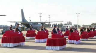 Təyyarə qəzasında şəhid olan hərbçilərlə vida mərasimi keçirilir 