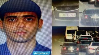 Bakıda "avtoş" yol polisdən qaçmaq üçün bir maşını əzdi,  bardürün üstündən... - ŞOK VİDEO 