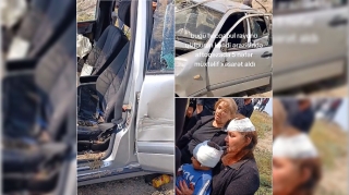 “Mercedes” dərəyə düşdü, ailənin beş üzvü xəsarət aldı   - VİDEO