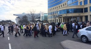 Bakıda “Hilton” hotelində yanğın olub - FOTO