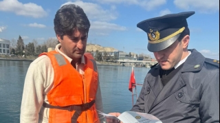 Qaydaları pozan gəmi istifadəçisi cərimələndi  - FOTO - VİDEO