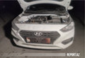 Bakıda avtomobil yandı - FOTO