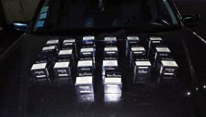 Avtomobildən külli miqdarda qanunsuz siqaretlər aşkarlanıb - FOTO