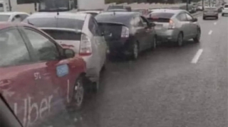 Bakıda 4 “Prius” toqquşdu: "Uber", "Bolt"... - FOTO