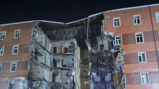 Goranboyda qəzalı bina uçdu - FOTOLAR - VİDEO 