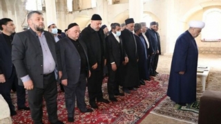 Ağdam Cümə məscidində Allahşükür Paşazadənin imamətliyi ilə namaz qılınıb  - FOTO