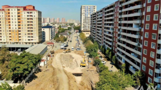 Bakıda yeni avtomobil yolunun inşasından GÖRÜNTÜLƏR - FOTO - VİDEO