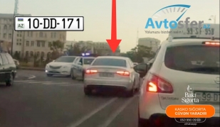 Bakıda yol polisinin üzərinə "protiv" gedən sürücü saxlanıldı - VİDEO