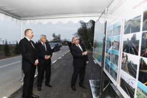 Sabirabadda yolun yenidənqurmadan sonra açılışı olub - FOTO