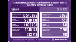 Azərbaycanda COVID-19 əleyhinə peyvənd olunanların sayı açıqlanıb