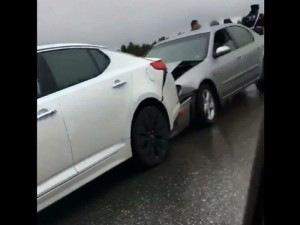 Hava limanı yolunda zəncirvari qəza - VİDEO