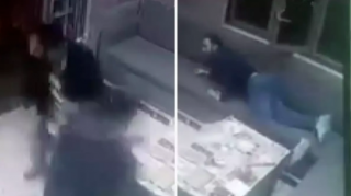 Sərxoş şəxs taksi sürücüsü ilə mübahisə edib ətrafı güllələdi - VİDEO 