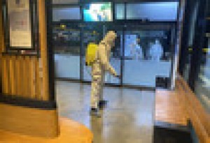 “Koroğlu” Nəqliyyat Mübadilə Mərkəzində dezinfeksiya işləri görülüb - FOTO