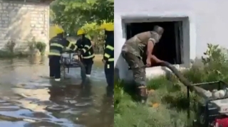 Qaraqoyunluda su basmış ərazilərdə son vəziyyət   - VİDEO