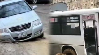 Ötən gün çuxura düşən avtomobil və avtobusa kompensasiya veriləcək? - AÇIQLAMA 