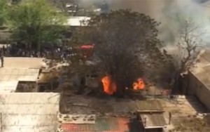 Bakıda həyət evlərində yanğın - VİDEO