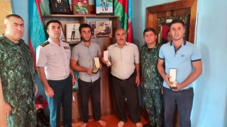 DSX rəhbərliyi şəhid sərhədçilərin ailələrinə və Vətən müharibəsi qazilərinə baş çəkib  - FOTO