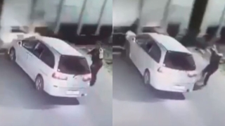 Sürücü avtomobili hərəkətdə olan qatara çırpdı - VİDEO 