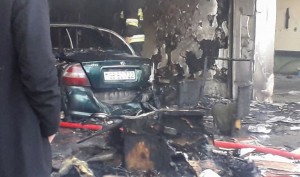 Avtomobil təmiri sexində yanğın oldu: "Hyundai" yandı