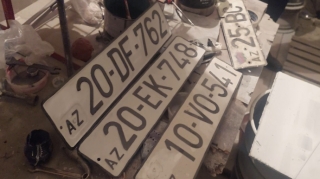 Gəncədə saxta avtomobil nömrəsi hazırlayan şəxs saxlanılıb - FOTO 