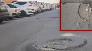 "Qobu Park-2"də binaların altına vurulan beton avtomobil yolunu SIRADAN ÇIXARDI  - VİDEO  - YENİLƏNİB