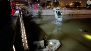 Avtomobil çaya düşdü: 1 ölü, 3 yaralı var 