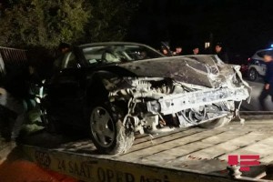 Gəncədə qəza törədərək qaçan sərxoş sürücü sonra avtomobili hasara çırpıb - FOTO