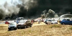 Yanğında 300-dən çox avtomobil yanıb