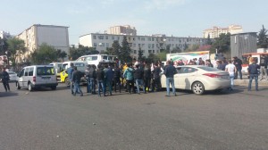 20 yanvar dairəsində avtomobil qəzası - FOTO