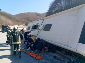 Avtobus aşdı: 7 ölü, 35 yaralı - Dəhşətli qəza - VİDEO