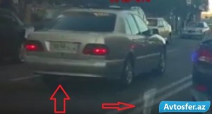 Daha bir "məşqə gecikən" sürücü kameraya düşdü: 99-NP-414 - VIDEO