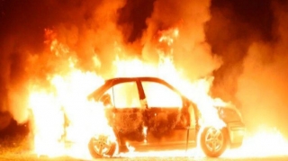 Binəqədidə “Hyundai”  yanıb