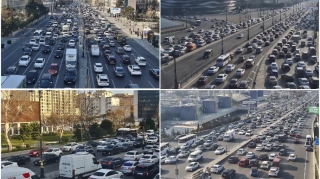 Bakıda sıxlıq olan yollar açıqlanıb - SİYAHI - FOTOLAR 