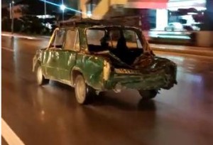 Bakı küçələrində təhlükə saçan avtomobil idarə olunur - VİDEO