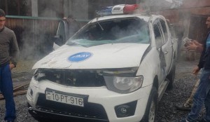 Agentliyə məxsus avtomobil qəzaya uğrayaraq yandı: 2 yaralı - FOTO + VİDEO