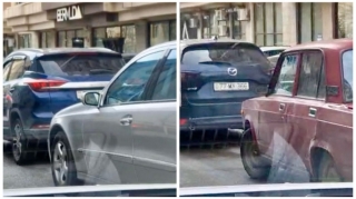 Bu küçədə ikinci zolaq daimi parkinqə çevrilib - Sürücülər NARAZIDIR   - VİDEO