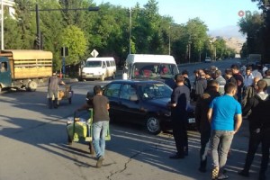 Mingəçevirdə mikroavtobus qəza törədib - FOTO