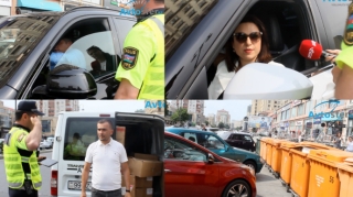 Zibil qutularının önündə avtomobil saxlayanlar unikal cəza TƏKLİF OLUNUR   - VİDEO