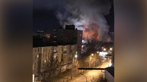 Ticarət mərkəzində güclü yanğın - VİDEO