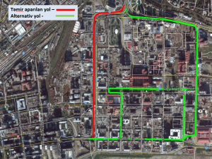 Yol bağlandı, avtobusların istiqaməti dəyişdi - SXEM