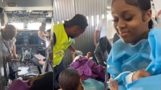 Gənc qadın təyyarədə 10 min metr hündürlükdə uşaq dünyaya gətirdi  - VİDEO - FOTO