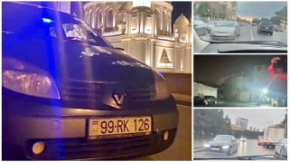 Maşına sayrışan işıq quraşdıran sürücü hər dəfə əks yola çıxıb  təhlükə yaratdı   - VİDEO