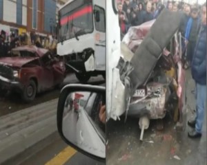 Bakıda zəncirvari qəza – FOTO + VİDEO