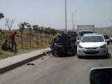 Bakıda qəza yolu bağladı  - FOTO