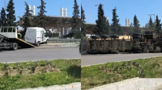 Yevlaxda “KamAZ” mikroavtobusla toqquşdu  - VİDEO