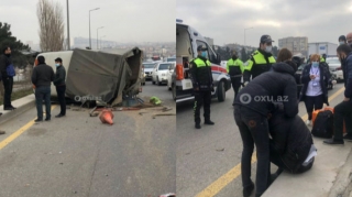 Bakıda dəhşətli qəza: ölən var  - FOTO